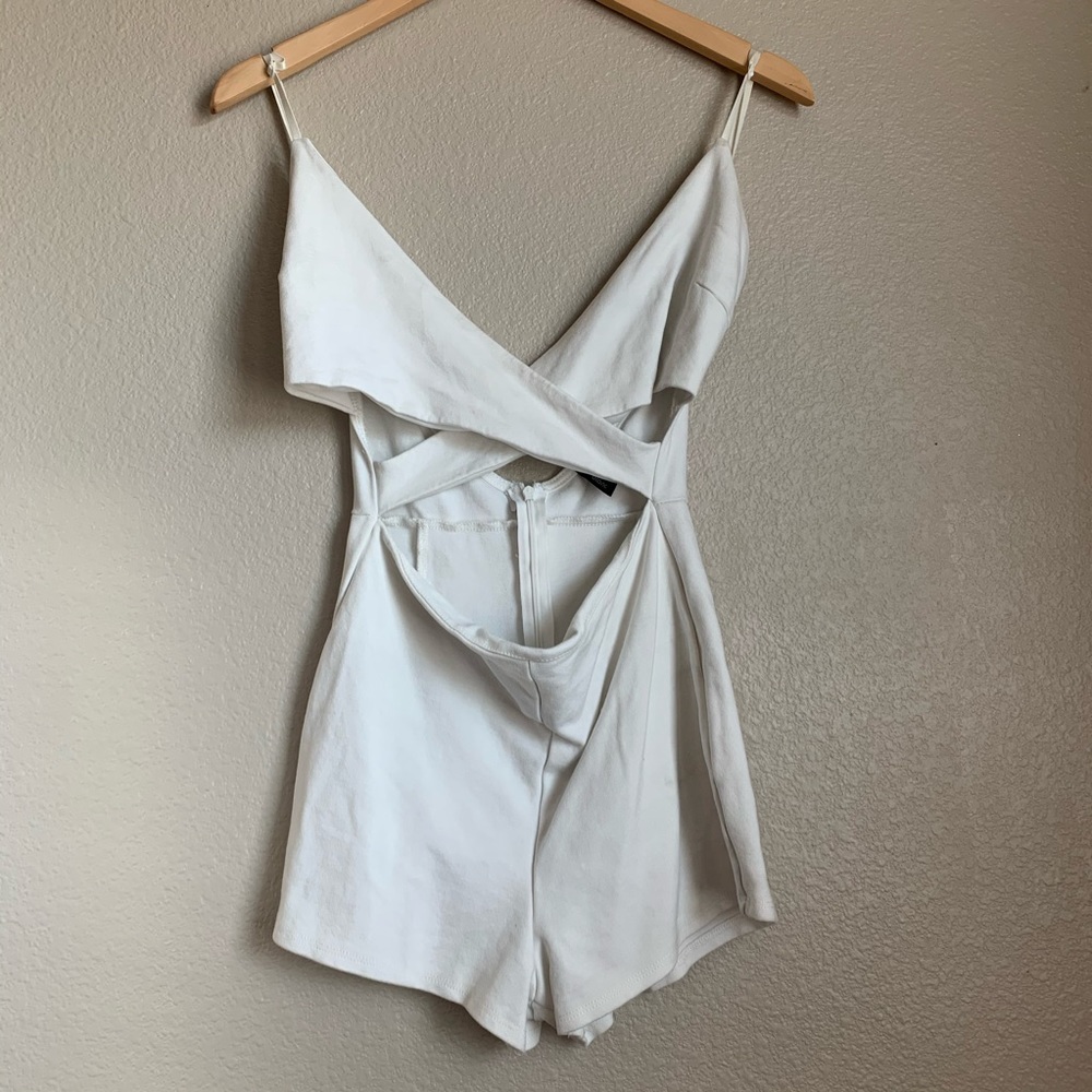 White Short JumpSuit